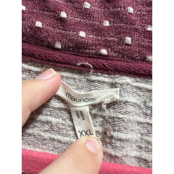 Maurices Multicolored 1/4 Zip Top Woman’s Size XXL  FLAWS - Picture 7 of 16